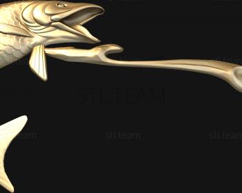 3D model Fish on a fishing rod (STL)